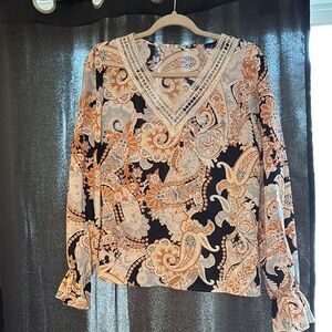 Elegant Paisley Print Women's Top